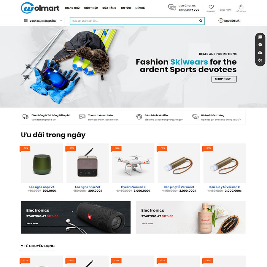 Mẫu website WordPress bán đồ công nghệ