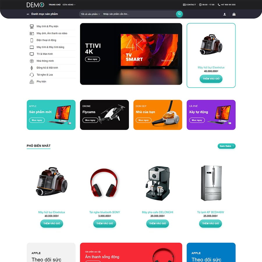 Mẫu website WordPress bán đồ công nghệ 03