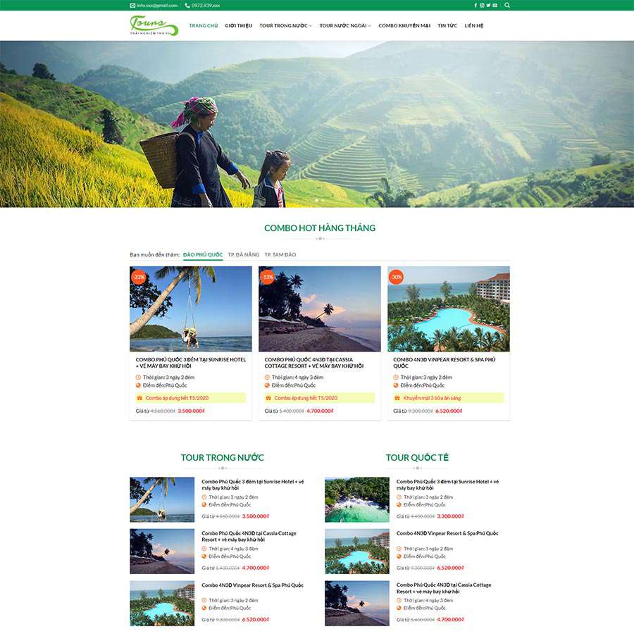 Mẫu website WordPress du lịch 12