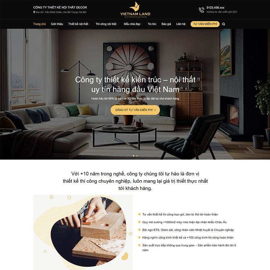 Mẫu website WordPress nội thất 40